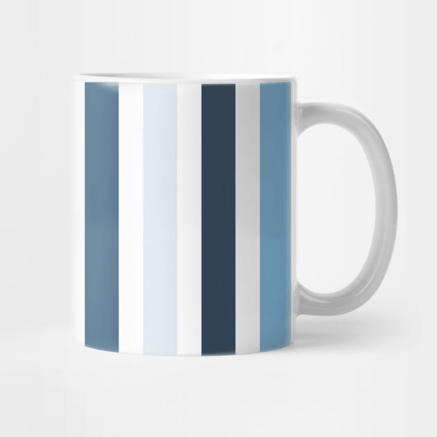 Blue and White Vertical Striped by EACreaTeeve